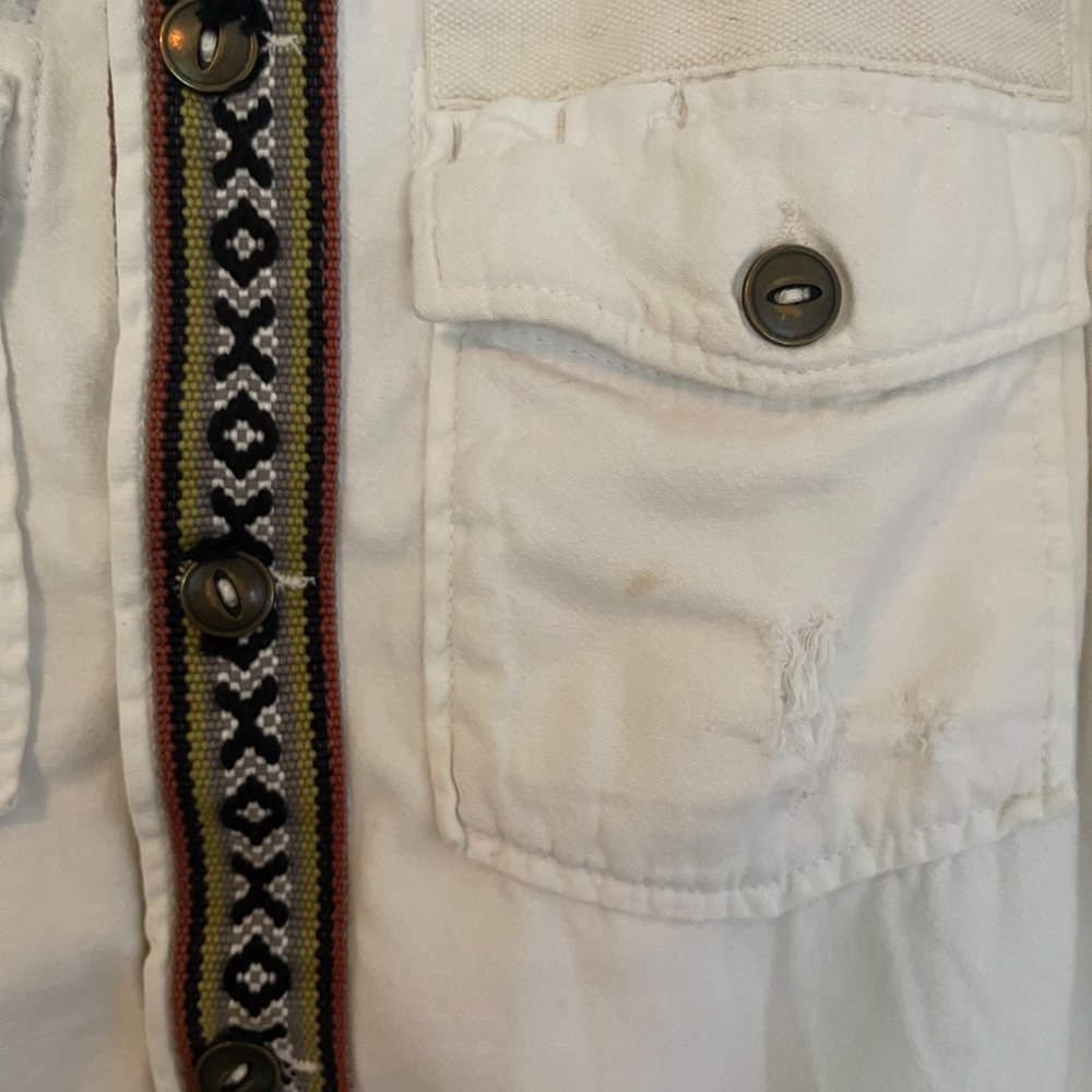 Free People Distressed Button Down - image 7